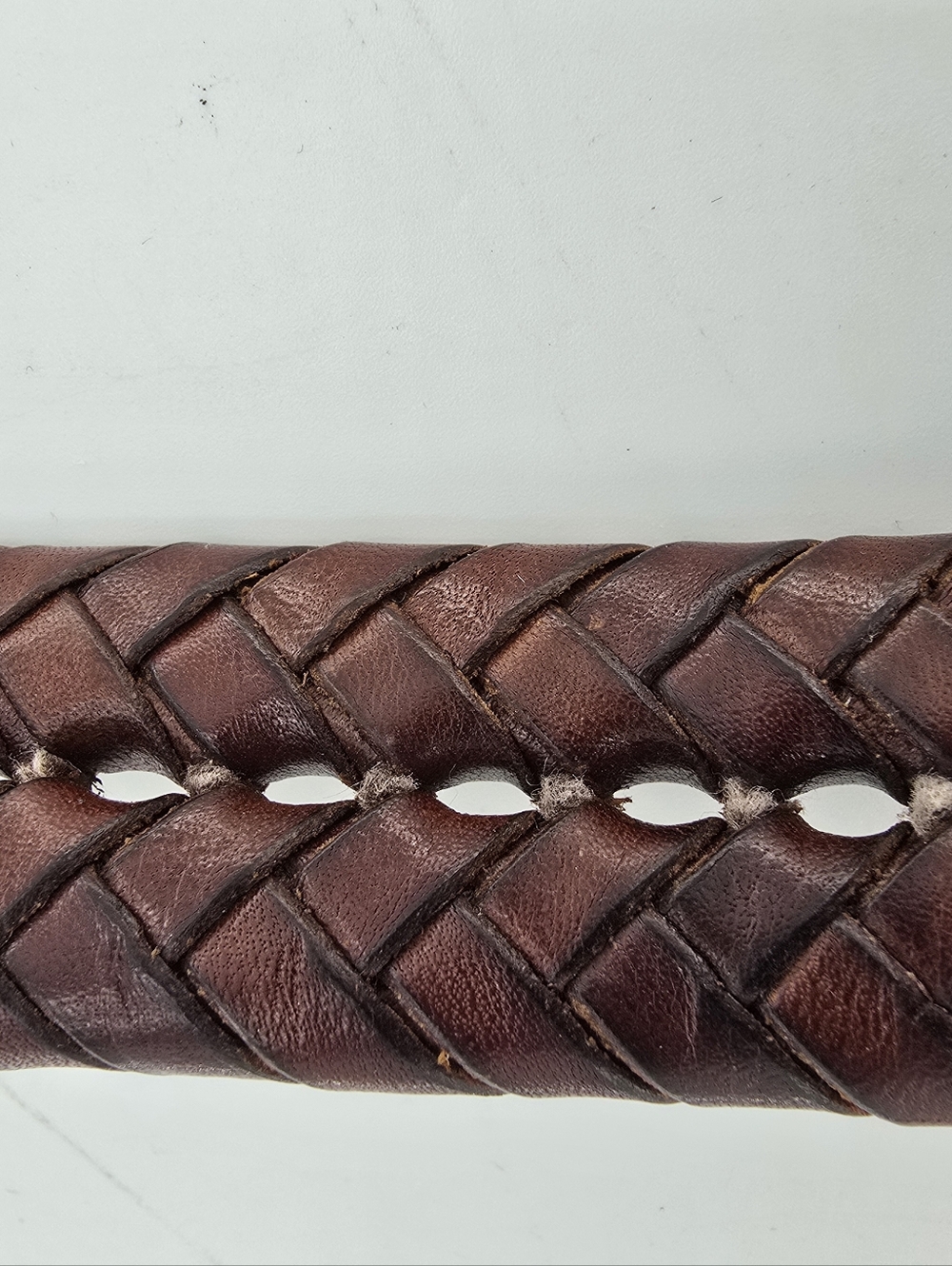 Coach Braided Brown Leather Belt with Gold Buckle - Men - Picture 3 of 3
